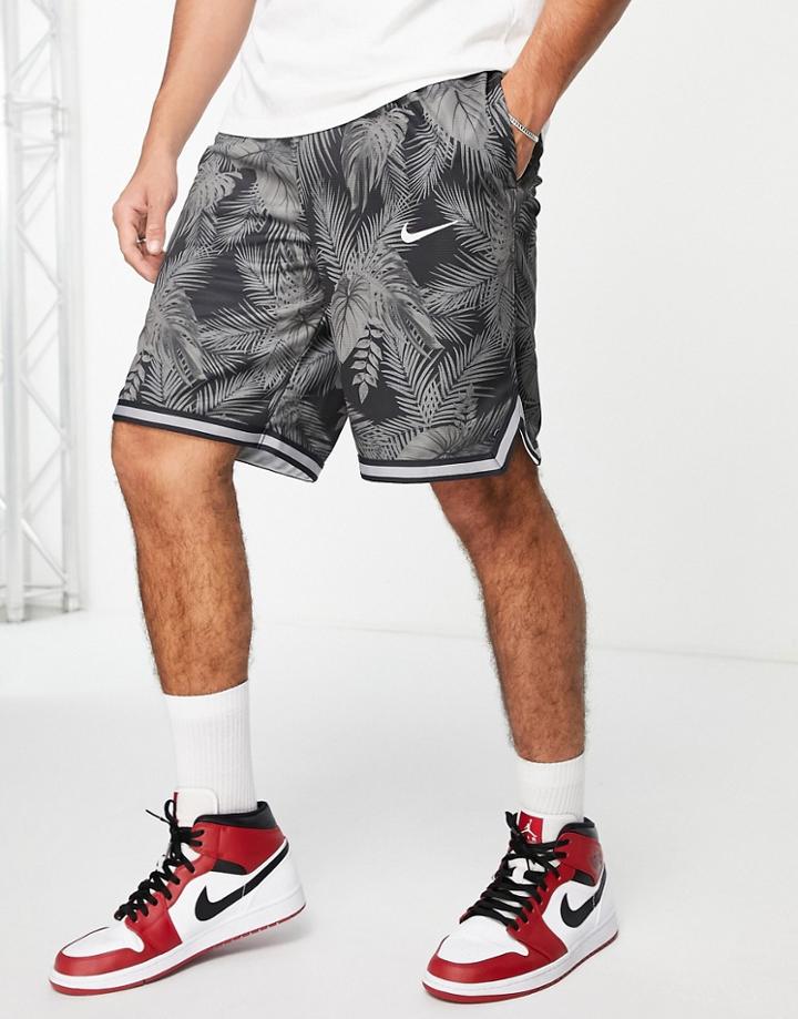Nike Digital Tropical Pack All Over Print Mesh Basketball Shorts In Gray