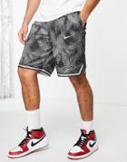 Nike Digital Tropical Pack All Over Print Mesh Basketball Shorts In Gray