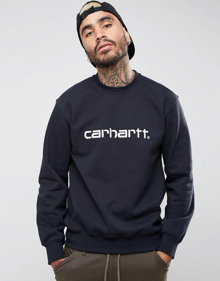 Carhartt Wip Sweatshirt Loose Fit - Navy