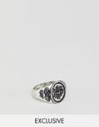 Reclaimed Vintage Inspired Signet Ring With Emboss In Silver Exclusive At Asos - Silver