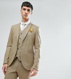 Noak Tall Skinny Suit Jacket In Fleck-stone