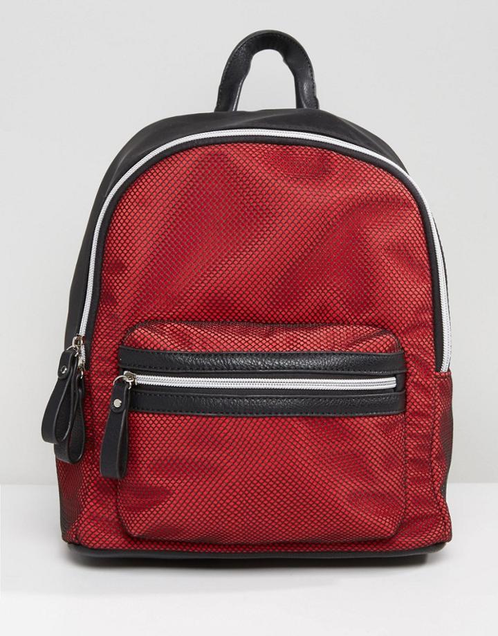 Qupid Backpack With Mesh Overlay - Black