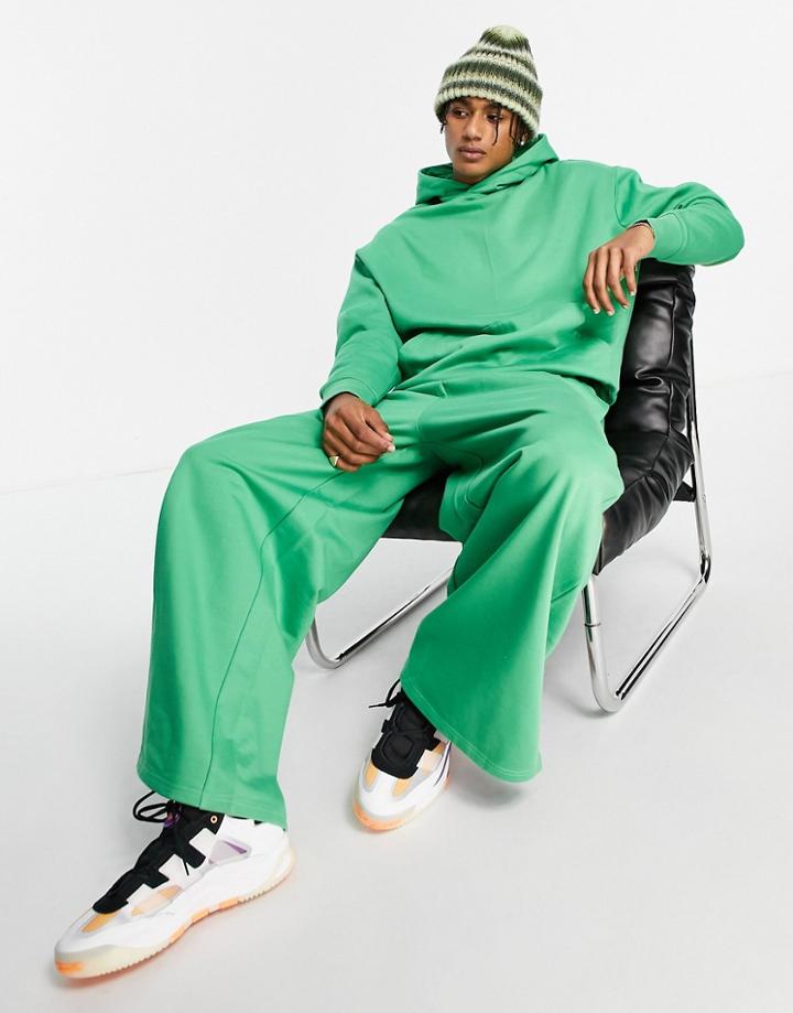 Asos Design Heavyweight Oversized Hoodie In Emerald Green - Part Of A Set