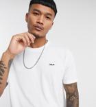 Hugo Dero204 Contrast Logo T-shirt In White Exclusive At Asos