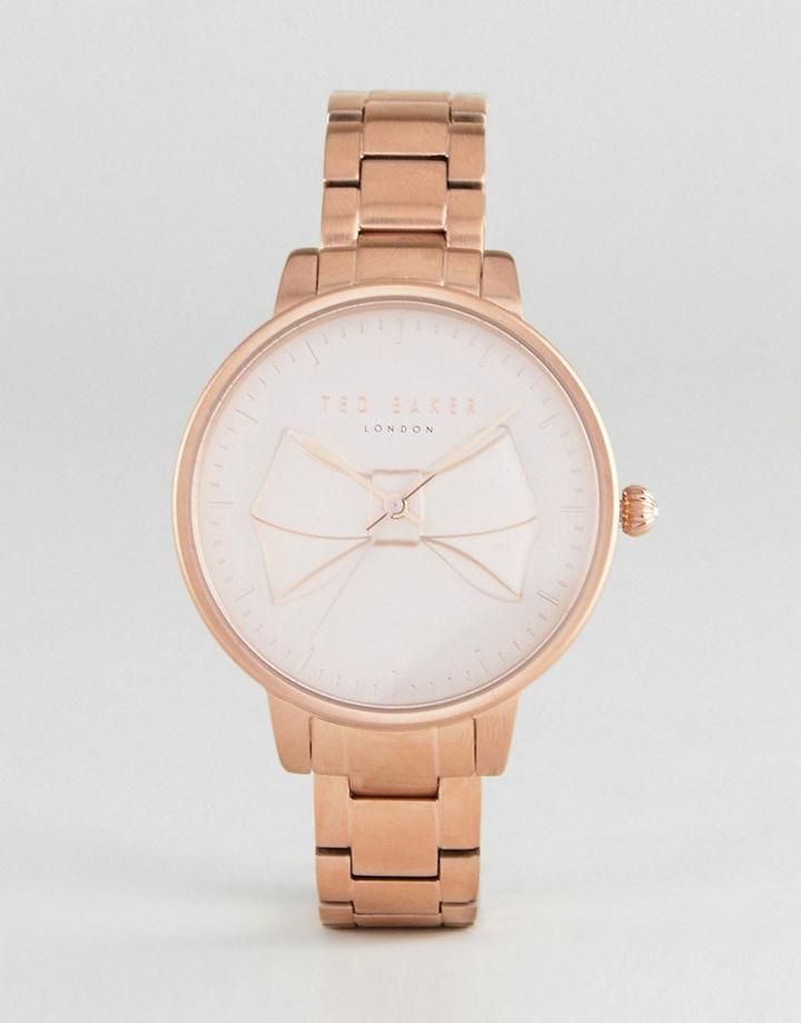 Ted Baker Brook Bow Bracelet Watch In Gold - Gold