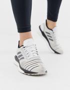 Adidas Running Solar Drive Sneakers In White And Black - White