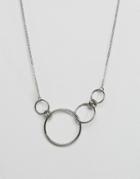 Cheap Monday Circle Detail Necklace - Silver