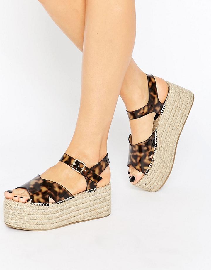 Asos Tiara Flatform Espadrilles - Tortoise Shell