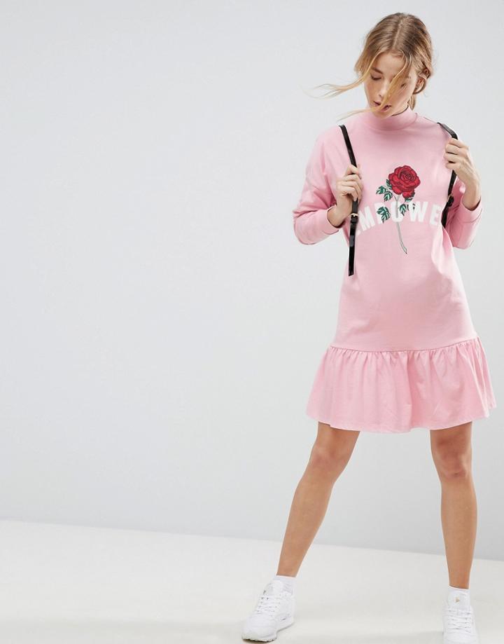 Asos Empower Pephem Smock Dress - Pink