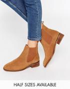 Asos Attribute Suede Chelsea Ankle Boots - Brown