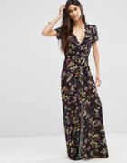 Oh My Love Button Down Maxi Tea Dress - Multi