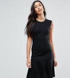 Y.a.s Tall Cirano Paneled Drop Hem Dress - Black