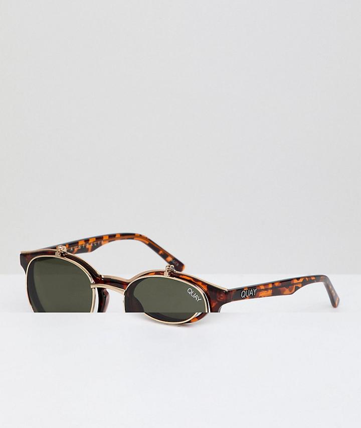 Quay Australia X Sofia Richie Penny Royal Round Sunglasses In Tort - Brown
