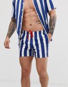 Le Breve Two-piece Striped Swim Shorts - Navy