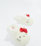 Hello Kitty X Asos Design Fluffy Face Slipper - White