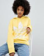 Adidas Originals Trefoil Hoodie In Yellow - Yellow