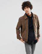 Goosecraft Suede Jacket In Taupe - Brown