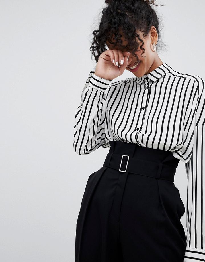 Monki Belt Detail Tailored Pants - Black