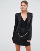 Stylestalker Chain Detail Blazer - Black
