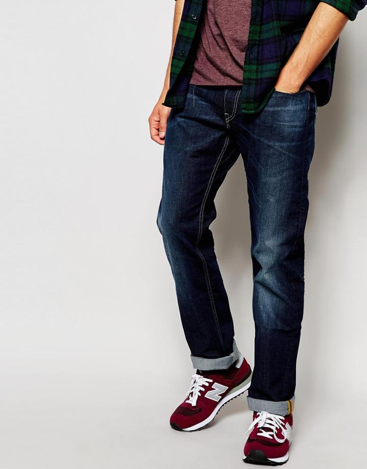 Lee Jeans Blake Regular Straight Fit Bolt Blue Dark Wash - Bolt Blue