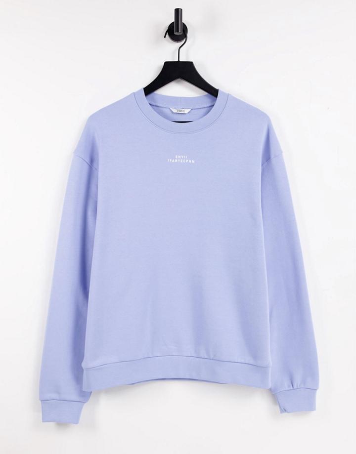 Envii Monroe Sweatshirt In Pale Blue-blues