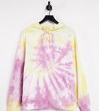 Collusion Unisex Hoodie In Tie Dye - Part Of A Set-multi