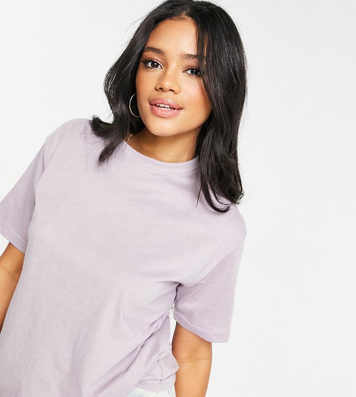 Missguided Basic Oversized T-shirt In Lilac-purple