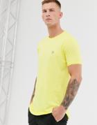 Le Breve Longline Raw Edge T-shirt-yellow