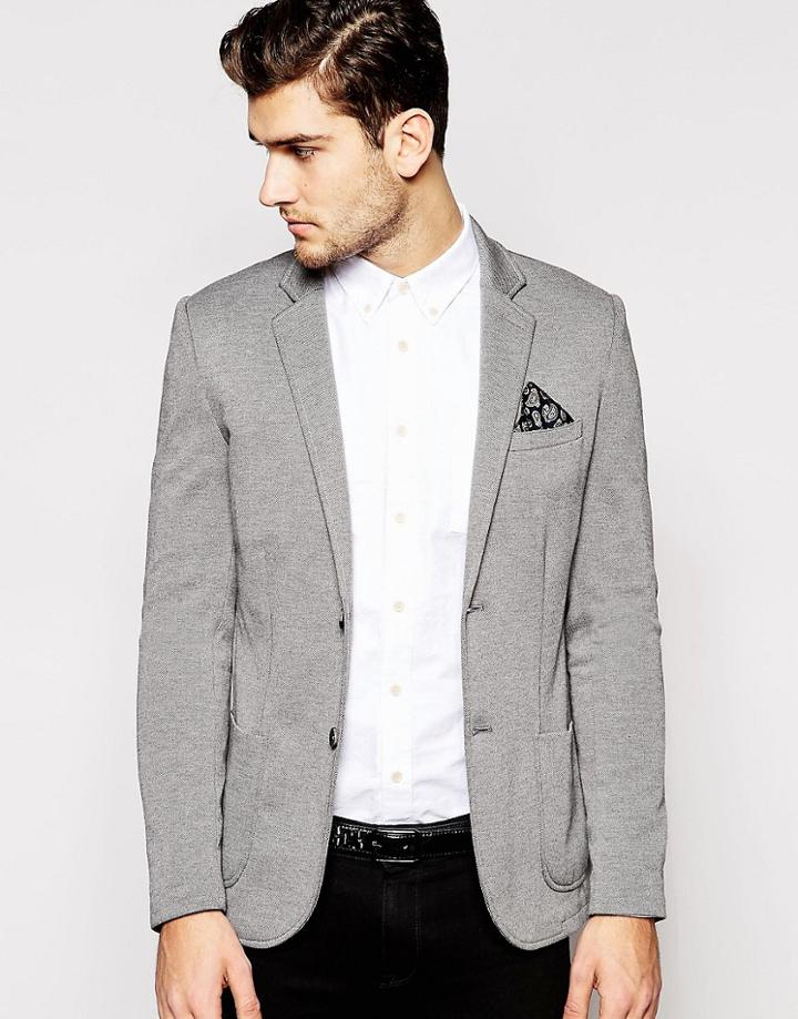 New Look Blazer In Gray - Gray