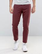 Lindbergh Pants With Elasticated Waist In Burgundy - Red