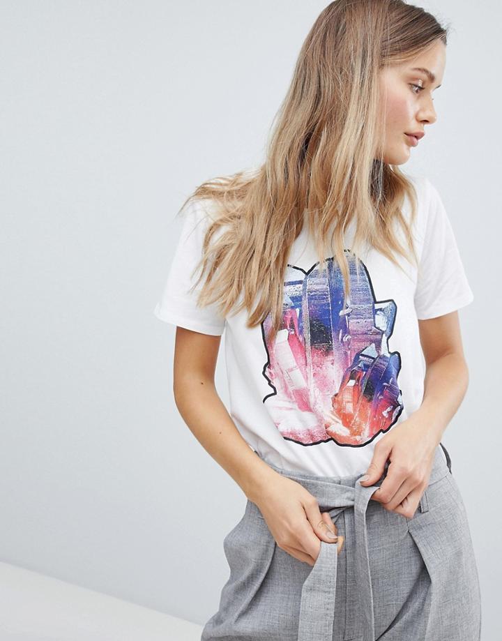 In Wear Preeda Crystal Print T-shirt - White