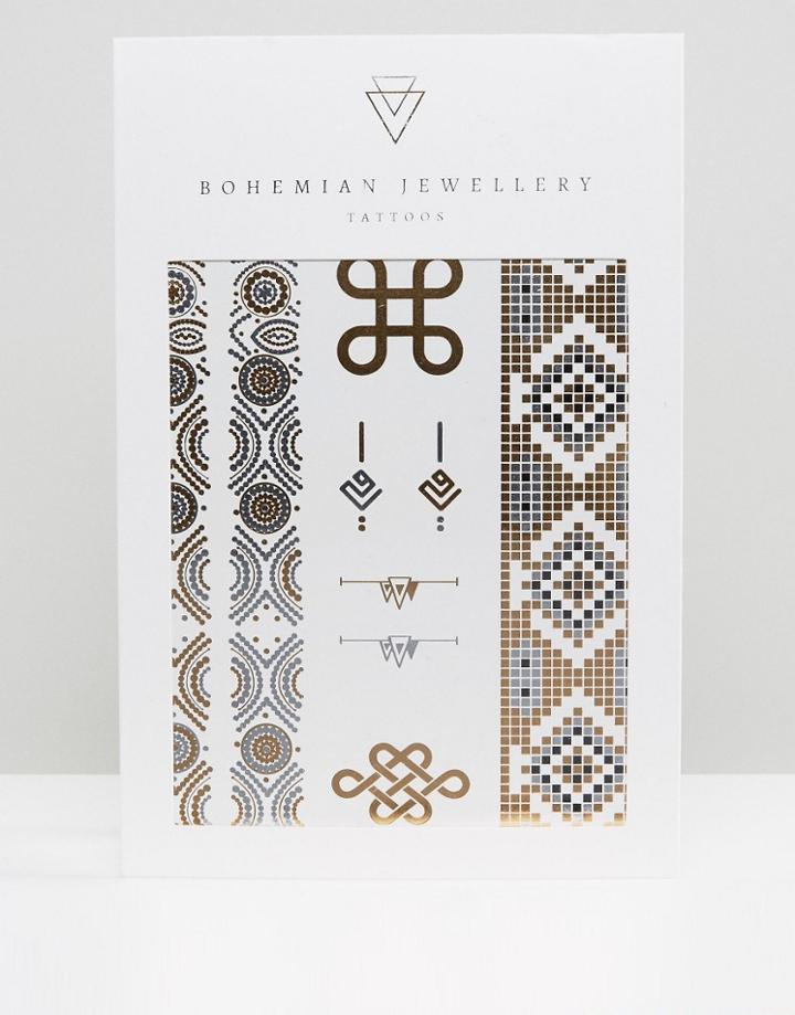 Bohemian Jewelry Body Tattoos - Gold