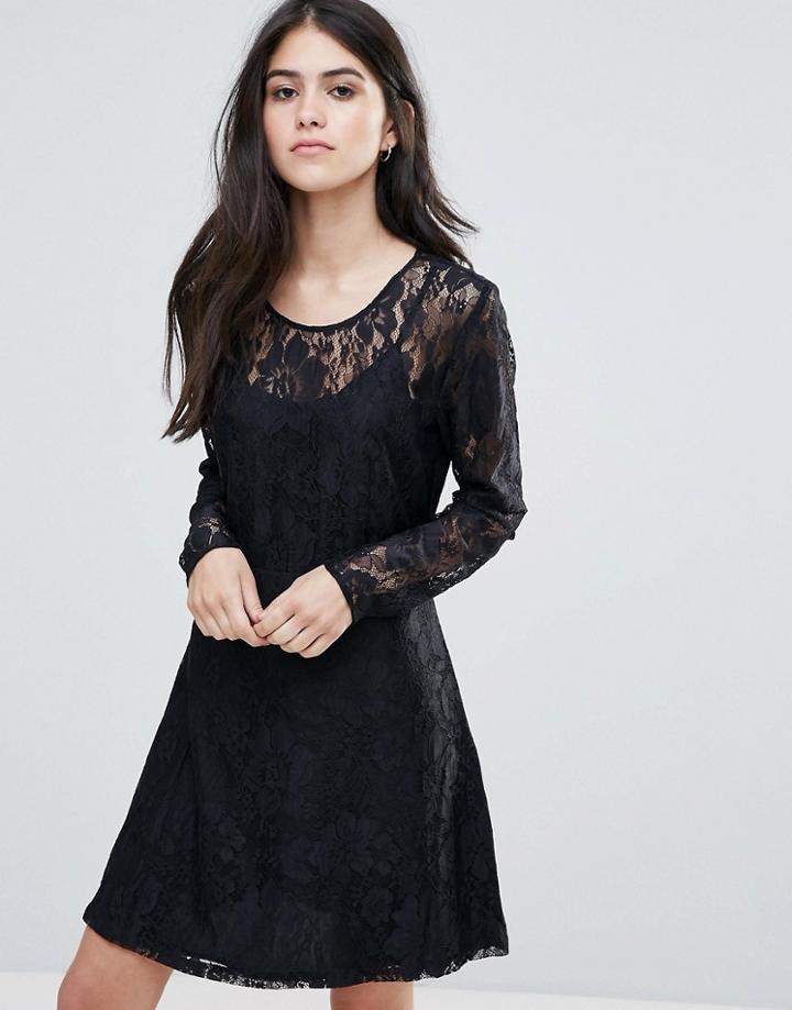 Only Evania Lace Evening Dress - Navy