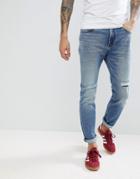 Lee 90s Rider Ripped Tapered Jeans - Blue