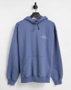 Dr Denim Heavyweight Hoodie Relaxed Fit In Blue-blues
