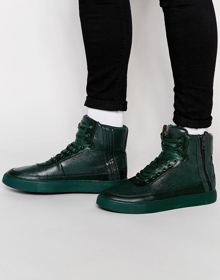 Criminal Damage Python Mid Sneakers - Green