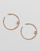 Asos Spring Coiled Hoop Earrings - Gold