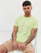 New Look Roll Sleeve T-shirt In Neon Yellow