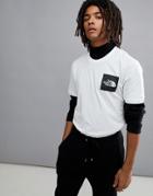 The North Face Fine Box Logo T-shirt In White - White