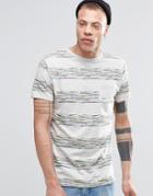 Threadbare Marl Stripe T-shirt - Beige