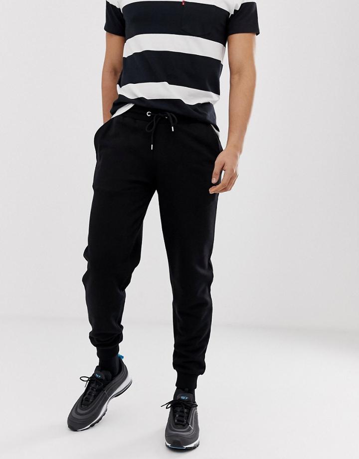 Asos Design Tapered Sweatpants In Black - Black