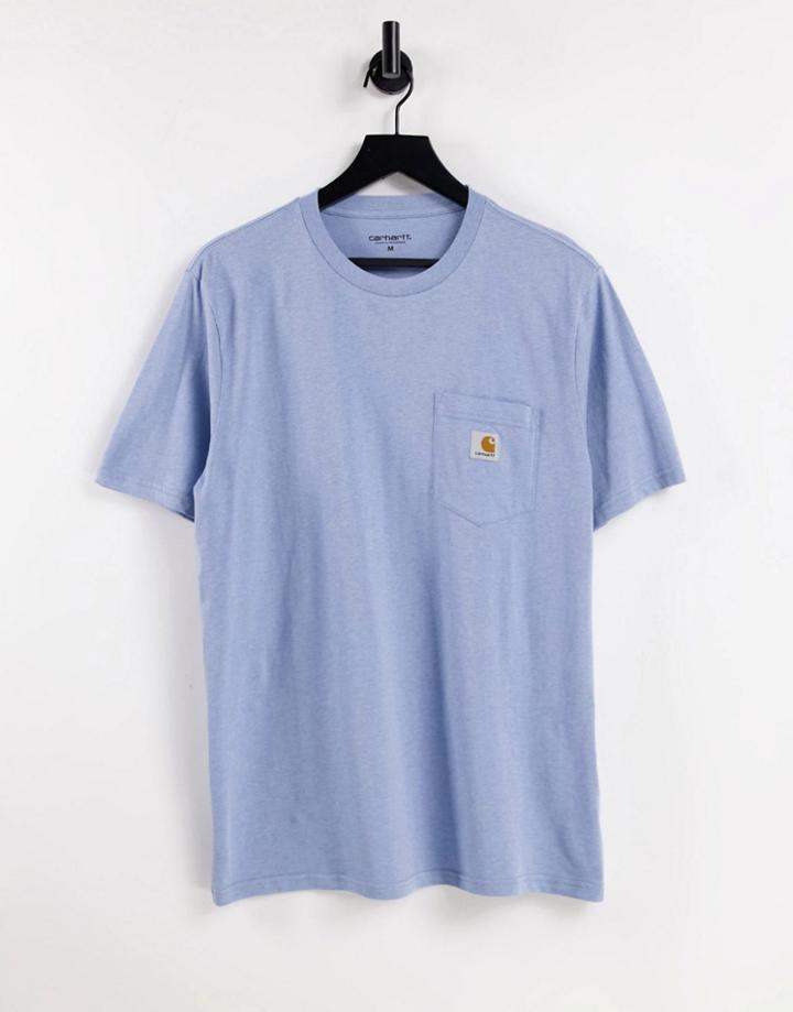 Carhartt Wip Pocket T-shirt In Blue Heather