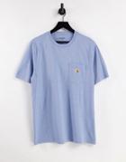Carhartt Wip Pocket T-shirt In Blue Heather