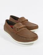 Silver Street Bar Loafers In Brown Leather - Brown