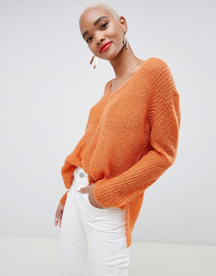 Moves By Minimum V Neck Sweater - Yellow