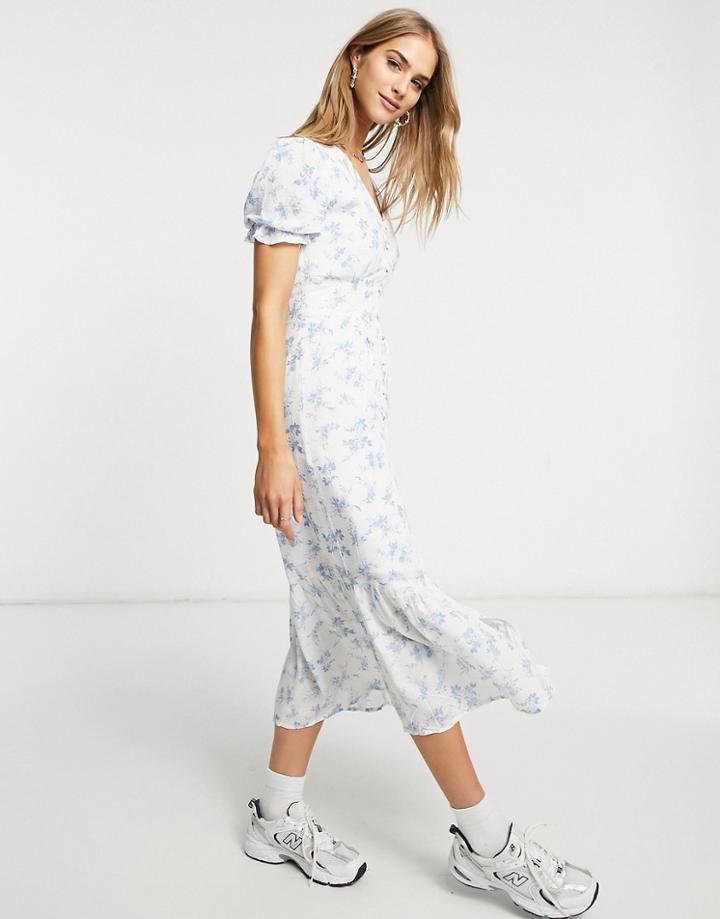 Warehouse Bonnie Ditsy Midi Dress In Multi