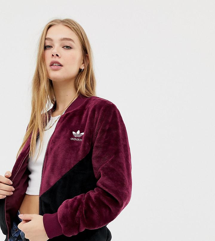 Adidas Originals Og Track Jacket In Maroon Borg - Red