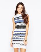 Your Eyes Lie Sleeveless Striped Body-conscious Dress - Multi