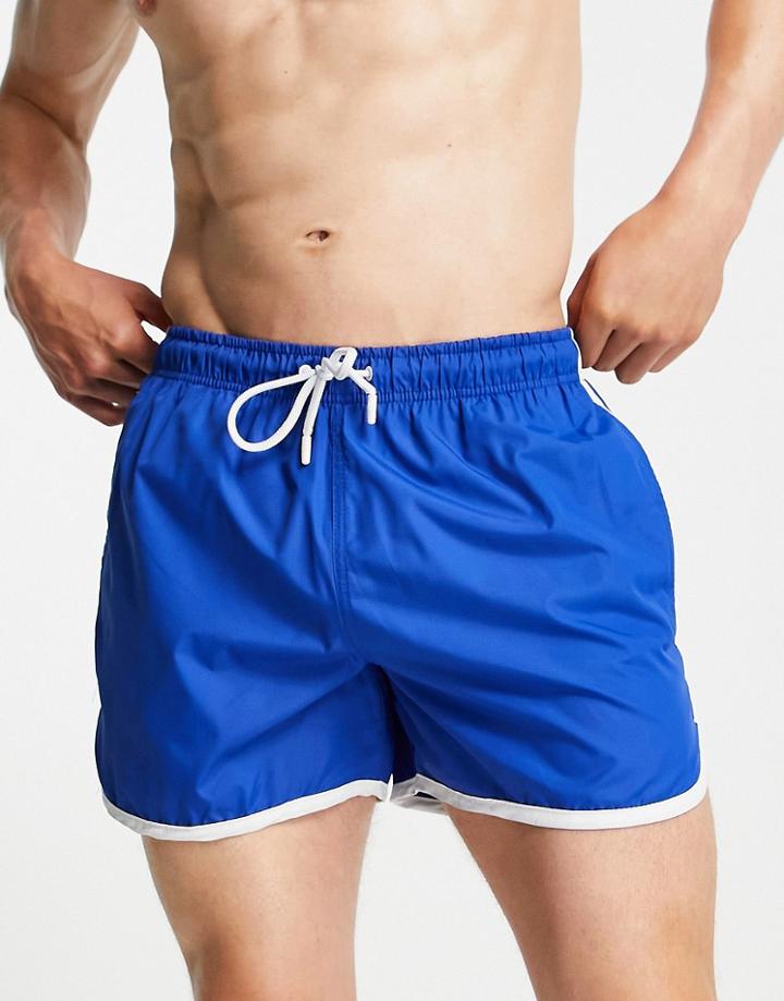 Brave Soul Swim Shorts In Cobalt Blue-blues