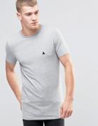 Asos Longline Muscle T-shirt In Gray Marl With Logo - Gray Marl